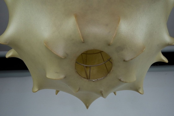 Image 1 of Rara lampada a sospensione in bozzolo di fiori di Taraxacum, prima edizione, anni '60.