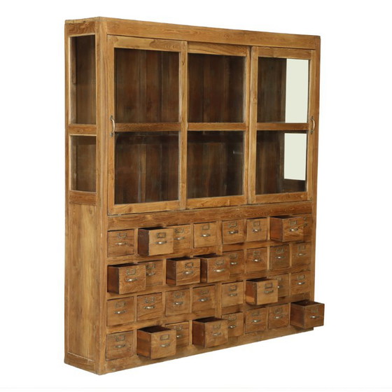 Display Cabinet with Drawers – Glass, Wood (photo 7 of 11)