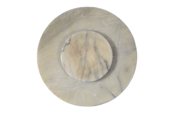 Marmeren draaiplateau, 30,5 cm x 3,5 cm, vintage – Tafelaccessoires, Marble (photo 5 of 6)