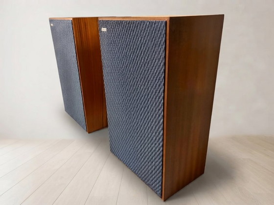 Set van twee Tesla ARS 825 Hi-Fi luidsprekers, vintage houten behuizing, Tsjecho-Slowakije, 66 × 41 × 25 cm (photo 4 of 12)