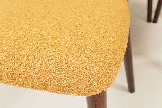 Image 1 of Lot de 6 chaises de salle à manger scandinaves moutarde bouclé 