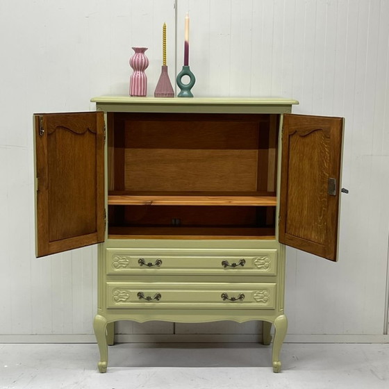 Mobile TV Queen Anne Restyle Verde Oliva Credenza Cassettiera – Credenze alte, Wood (photo 10 of 12)