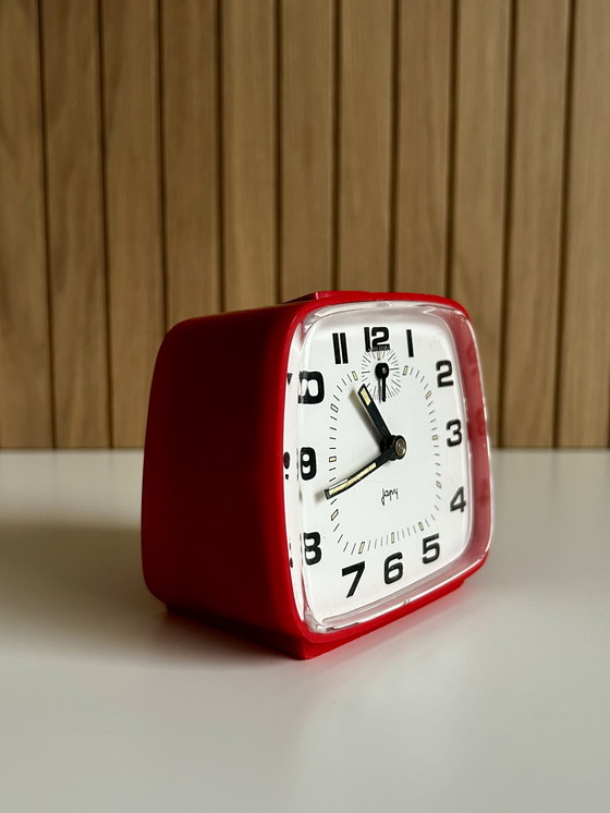 Image 1 of Vintage Japy rode mechanische alarm uit 1960