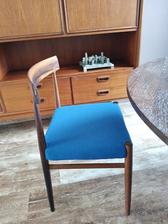 Image 1 of Vintage rosewood dining chairs blue