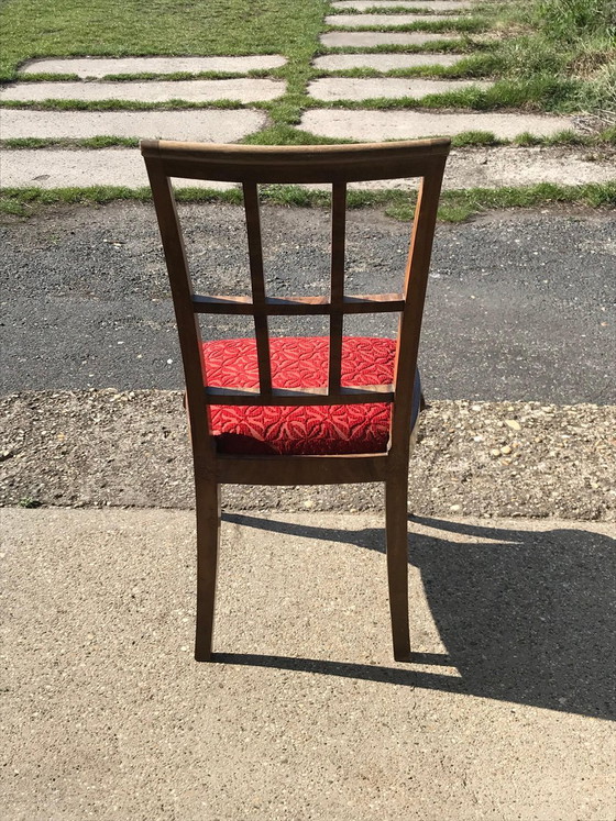 Set of Art Deco Velvet Dining Chairs, 1930s (photo 2 of 7)