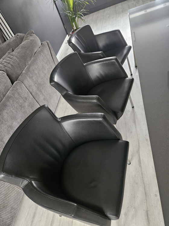 Image 1 of Karat design dining table with 6 leather armchairs