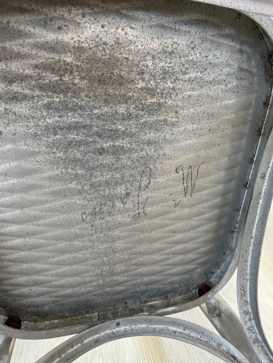 Image 1 of Aluminiumstühle - Avec-Plakette « Gaston Viort - Salon de Provence »