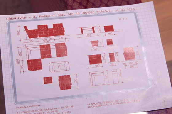 Image 1 of Wohnzimmergarnitur aus dem Ostblock, 1980er Jahre, Tschechoslowakei