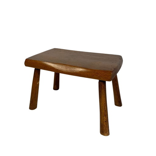 Tabouret vintage en tronc de chêne, années 60