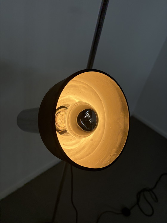 Image 1 of Lampada da terra vintage Staff Leuchten Spot cromata con lampada da terra nera modello L401 anni Sessanta