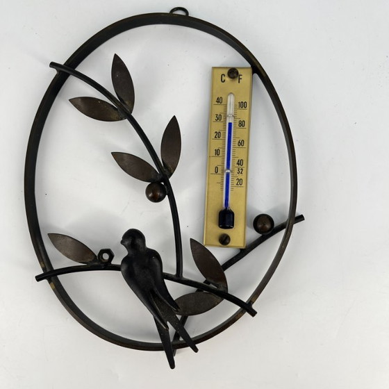 Attribuito a Walter Bosse / Herta Baller – Termometro da parete vintage, Austria – Decorazioni murali, Metal (photo 8 of 13)