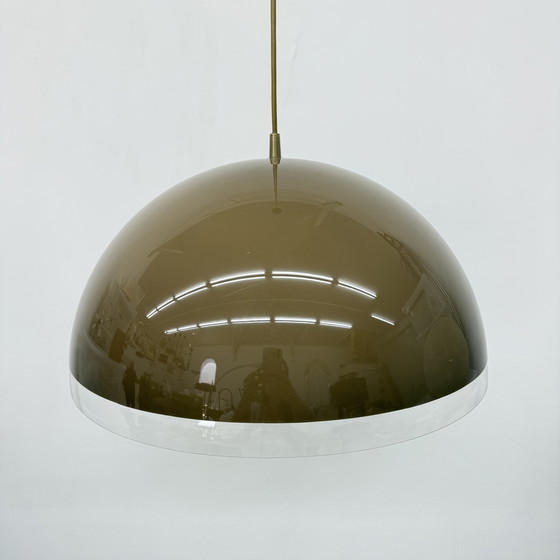 Image 1 of Lampada a sospensione a fungo marrone, anni '70
