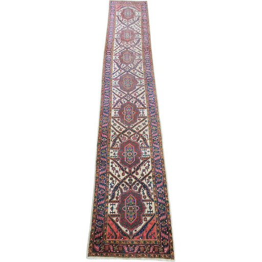 Alfombra de pasillo vintage, década de 1920-1930