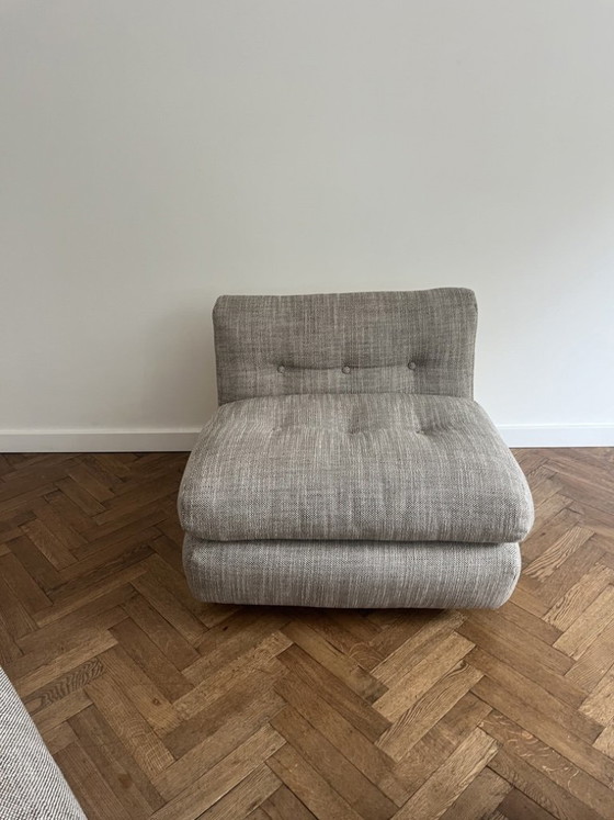 Mario Belilini for C&B Italia, Sessel, Stoff, Fiberglas, Creme (Foto 3 von 7)