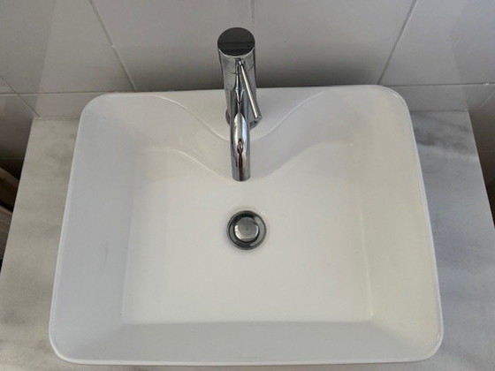 Image 1 of Amueblado - mueble de baño de roble con encimera de mármol
