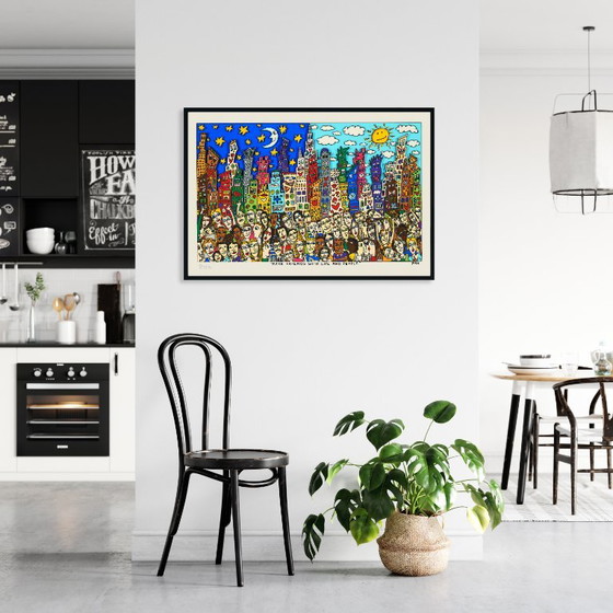 Make Friends with Life and People - James Rizzi 1996 - Poster 61 × 91 cm, Paper, Blue (photo 2 of 13)