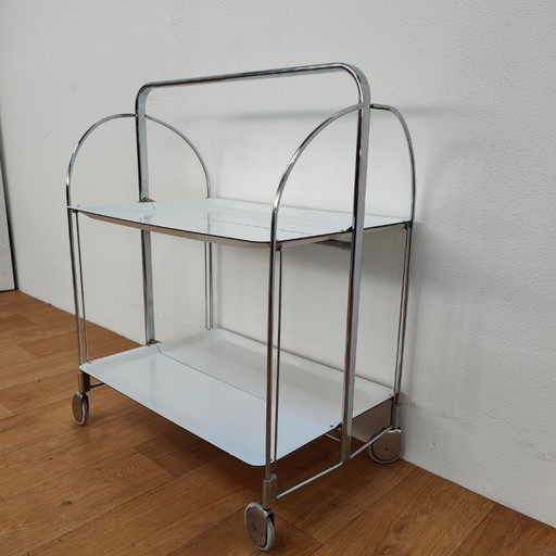 Vintage Barcart Drankkar Trolley Butlerwagen Serveerwagen. Opklapbaar