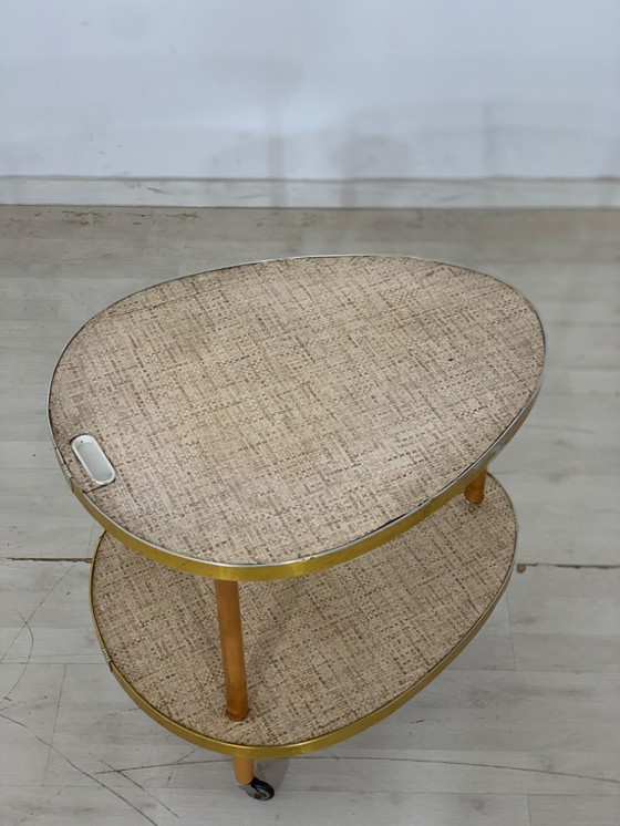 Image 1 of Carrello da portata di metà secolo carrello da tè carrello laterale carrello da bar