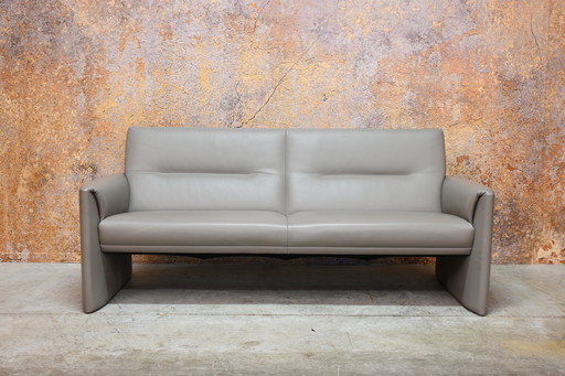 Taupe-colored Leather Leolux Boavista Evidence Design Sofa