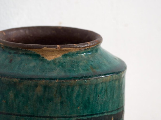 Antieke geëmailleerde vaas met plantaardige motieven (ca. 1820) #15 – Vazen, Ceramic (photo 13 of 40)