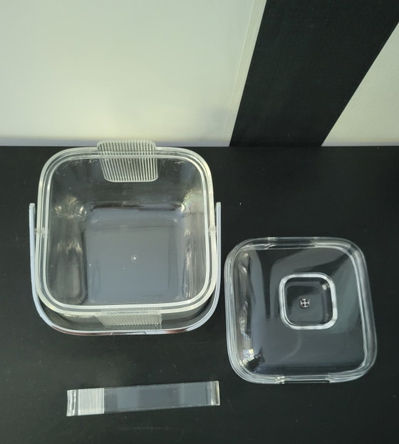 Legendärer transparenter Guzzini-Eiskübel aus den 1970er Jahren. – Küchenzubehör, Plastic, Chrome (photo 8 of 9)