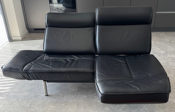 Image 1 of De Sede DS 450 zwart leren bank