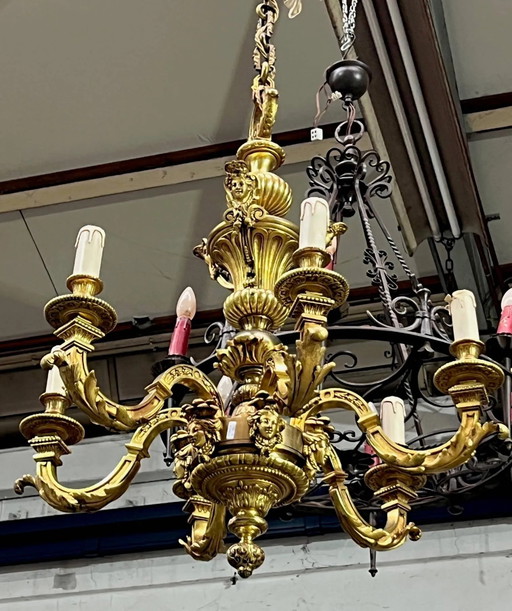 Mazarin-kroonluchter. Massief brons. – Bronze (photo 2 of 8)