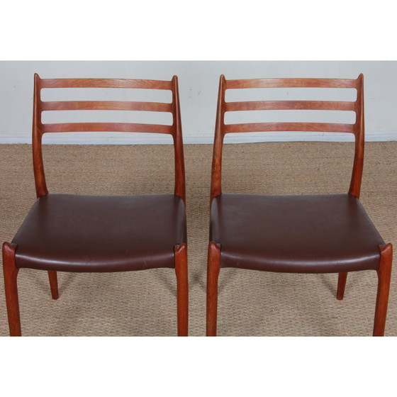 Image 1 of Set of 6 teak chairs by Niels Otto Moller, model 78, 1960
