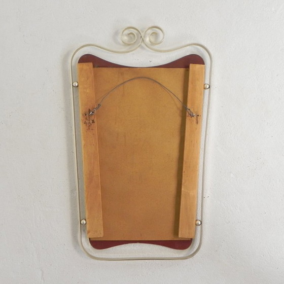 Image 1 of Vintage cut mirror in aluminum frame, 1950s
