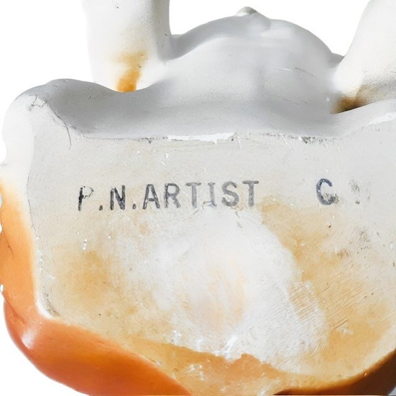 Image 1 of Vintage mid-century dog figurine English Bulldog dog statue ceramic 1960s