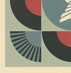 Image 1 of Geometric Dove – Signed Color Offset Lithograph by Shepard Fairey (2022)