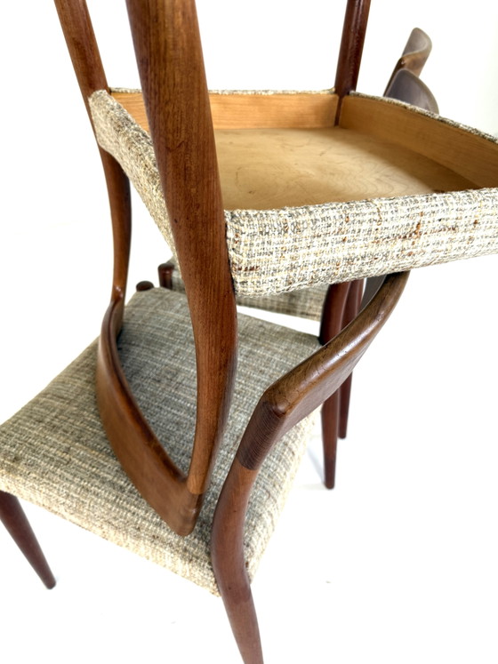 Image 1 of Set van 4 vintage Deense eetkamerstoelen ‘60