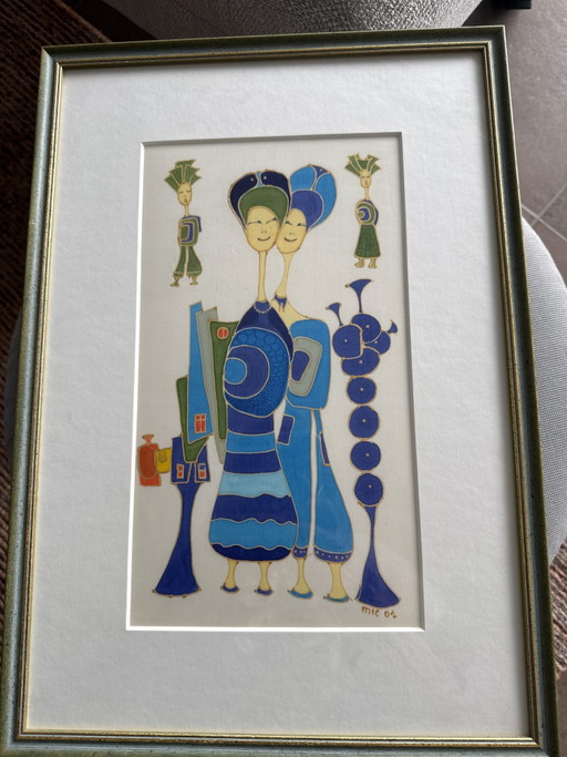 Silk Painting Mie, Titled