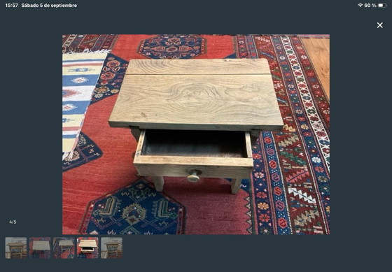 Antique Wooden Side Table (photo 3 of 5)