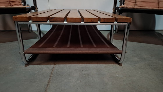 Image 1 of Chrome tubular frame armchairs