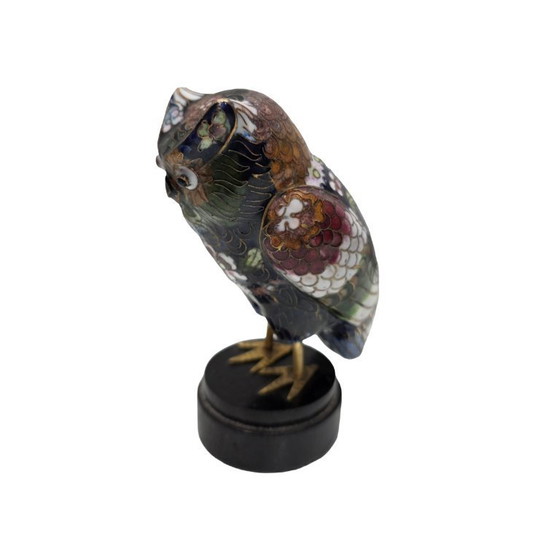 Image 1 of Gufo cloisonné vintage