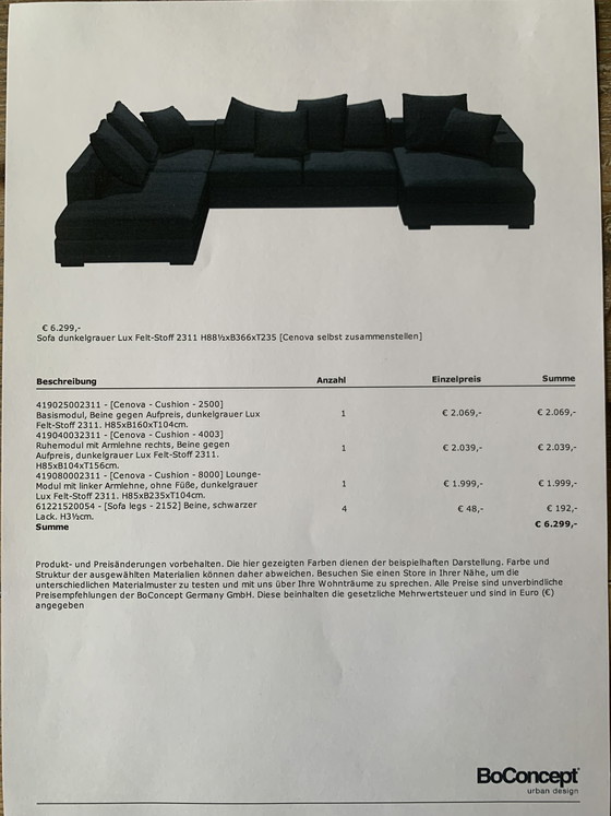 Image 1 of BoConcept „Cenova“ Designer-Sofa-dunkelgrau-Neupreis 6300€