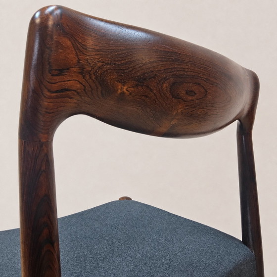 3x Vintage Danish Dyrlund Chairs Rosewood Reupholstered (Scandinavian Design) Mid Century – Dining chairs (photo 10 of 15)