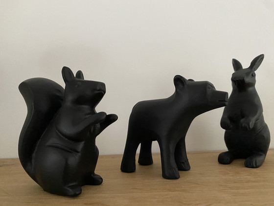 Image 1 of Vintage stalen dierenbeeldjes van Ikea