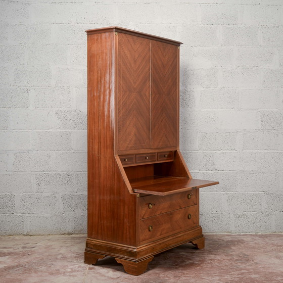 Art Deco Drop-Front Trumeau Credenza – Specchi, Legno (photo 9 of 17)