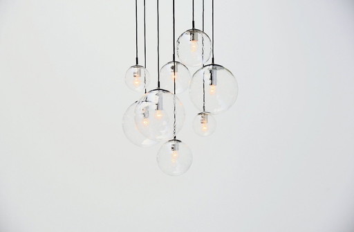 Raak raindrop globes chandelier Holland 1975