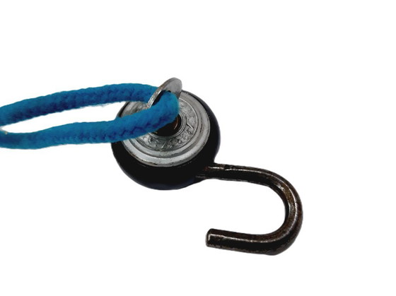 Image 1 of Vintage small round padlock with key