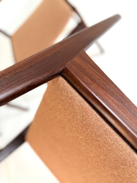 Image 1 of Ensemble de 5 chaises de salle à manger vintage restaurées Hans Olsen '60