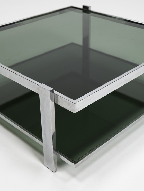 Image 1 of Tavolino da caffè in cromo e vetro, Italia, anni '70