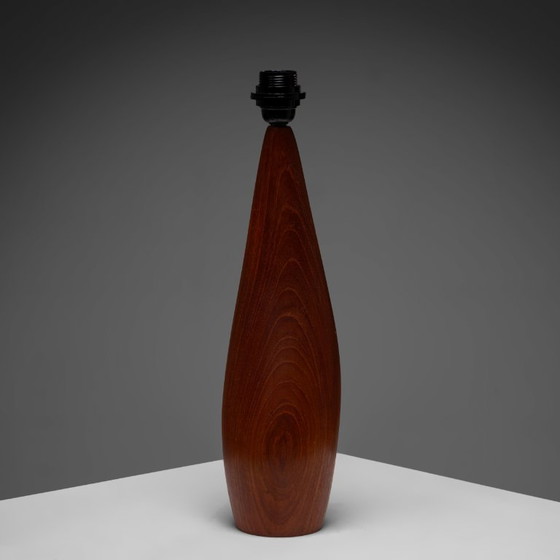 Solid Teak Large Sculptural Table Lamp by Ernst Henriksen, Denmark, 1960s – Wood (photo 5 of 6)