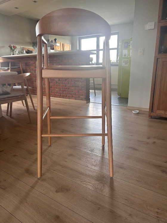 Image 1 of 4 exklusive Modalto Barhocker aus Eiche natur, Höhe 82 cm