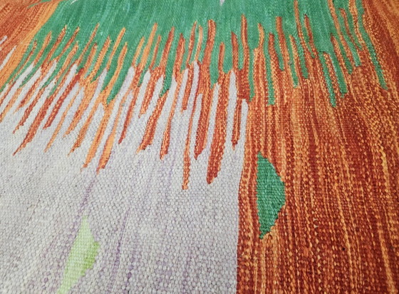Image 1 of Hand-knotted Oriental wool Modern Abstract Kelim rug New 147x214cm