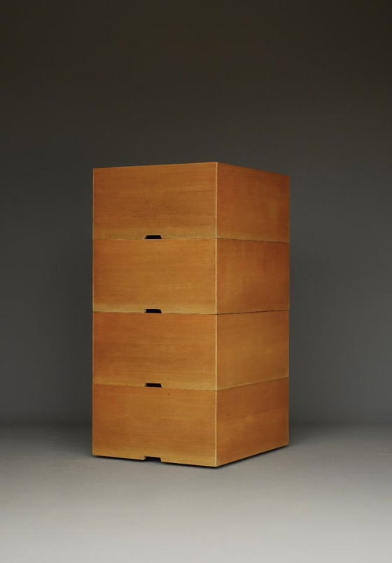 Image 1 of Storage Boxes in solid beech wood by Wim den Boon, 1967