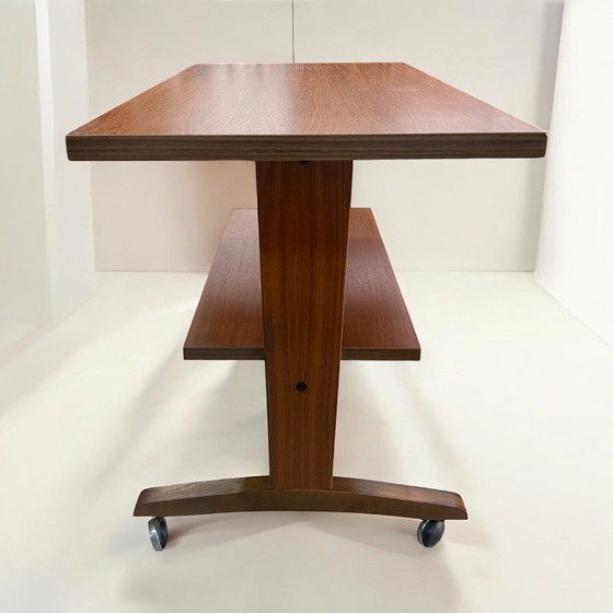 Image 1 of TV table, table for record player made of wood with castors, made in Germany in the 1960s-1970s