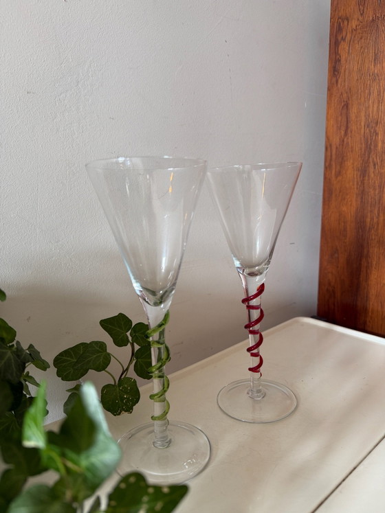 Set mit 2 Champagnerflöten, Gläser & Karaffe, Glas, Transparent (Foto 6 von 6)